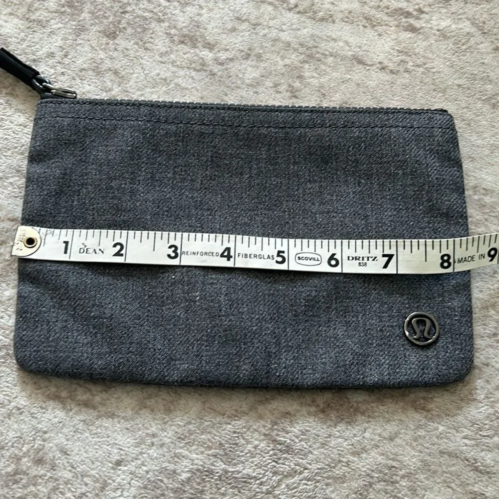 Lululemon grey cosmetic bag